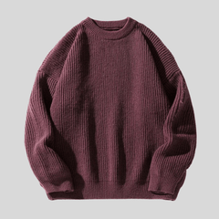 Rugged Men's Pullover | Soft Knit, Classic Ribbed Design