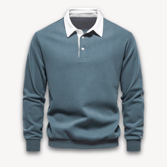 Maverick Long-Sleeve Polo Sweater | Soft, Breathable Fabric