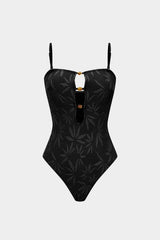 Beaded Backless Slip One-Piece Swimsuit