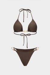 Beaded | Tie-Up Bikini Set