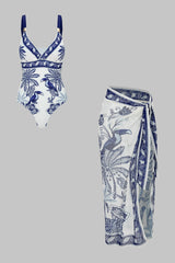 Bird | Print Wrap 3-Piece Bikini Set