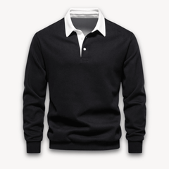 Maverick Long-Sleeve Polo Sweater | Soft, Breathable Fabric
