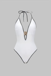 Heather | Neck Tie-Back One-Piece Swimsuit
