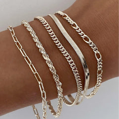 Elysian Bracelet Set | Gold-Plated Elegance, Adjustable Design