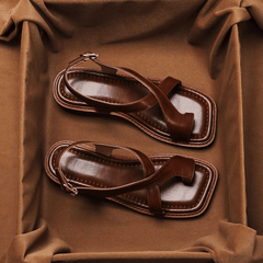 Ivy Cross Sandals | Leather Blend, Orthopedic Cushioned Footbed