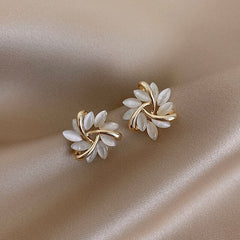 Breeze Opal Earrings | Elegant Floral Design