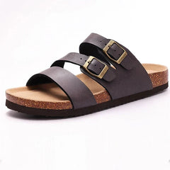 Hex | Leather Blend Orthopedic Double Buckle Slide