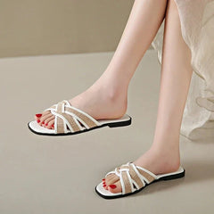 Liora | Woven Flat Slides
