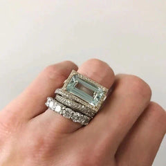 Rochelle | Silver Turquoise Ring Set