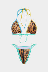 Leopa | Tie-Up Split Bikini Set