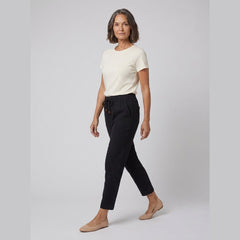 Dara Tapered Pants | Double Gauze Cotton, Elastic Waistband