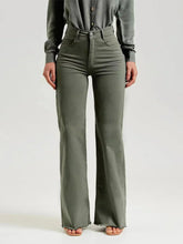 Jade Wide-Leg Trousers | Frayed Hem, Soft Denim