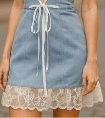 Isabelle | Halter Denim Mini Dress
