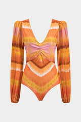 Ombre | V-Neck One-Piece Swimsuit