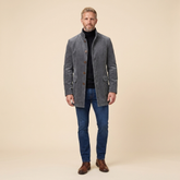 Jasper Men's Coat | Slim-Fit Corduroy, Stand Collar