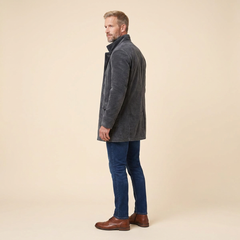 Jasper Men's Coat | Slim-Fit Corduroy, Stand Collar