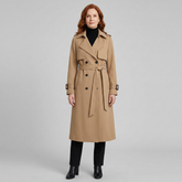 Dalia Maxi Trench Coat Women | Double Breasted, Belted, Relaxed Fit