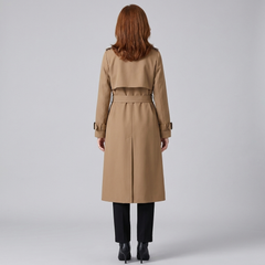 Dalia Maxi Trench Coat Women | Double Breasted, Belted, Relaxed Fit