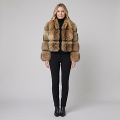 Mira Faux Fur Coat | Elegant Warmth, Tailored Fit for Women