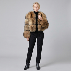 Mira Faux Fur Coat | Elegant Warmth, Tailored Fit for Women