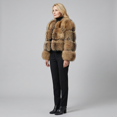 Mira Faux Fur Coat | Elegant Warmth, Tailored Fit for Women