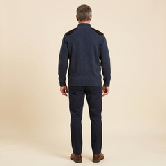 Haven Men's Sweater | Quarter Zip, Knitted Stand-Up Collar