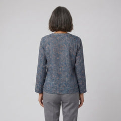 Kairo Crosswrap Blouse | Linen Blend, Asymmetrical Design for Women
