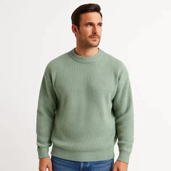 Rugged Men's Pullover | Soft Knit, Classic Ribbed Design