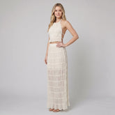 Adele | Maxi Dress Lightweight Two-Piece Halter Top Set for Women