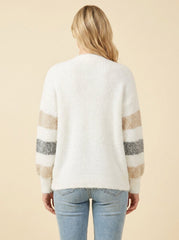 Alayah | Striped Button-Down Cardigan