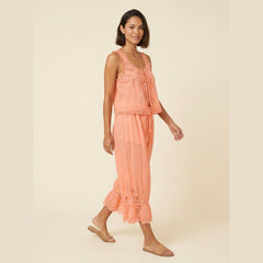 Alyssa Women's Set | Lightweight Cotton Loungewear, Vintage-Inspired Lace
