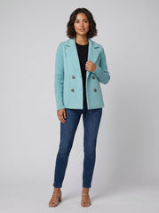 Amora | Elegant Knit-Sleeve Blazer