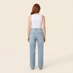 Asymmetric | Waist Straight Leg Jeans