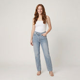 Asymmetric | Waist Straight Leg Jeans