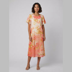 Bella | Floral Dress Midi Length, Lightweight Summer Wedding Guest Dress