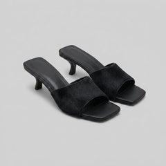 Bella | Stiletto Flip Flops Women Leather Blend, Cushioned Insole