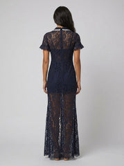 Bora | Midi Dress Vintage Boho Floral Lace, Lightweight Summer Wedding Guest Dress