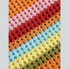 Breezy | Beach Cover Up Knitted Color Block, Sleeveless Design