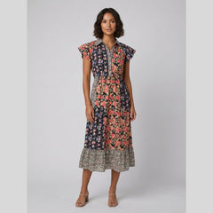 Breezy | Floral Midi Dress Cotton Blend, Flattering Fit