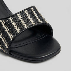 Breezy | Heeled Sandals Raffia Upper, Padded Insole