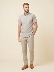 Caden Casual Shirt | Cotton Twill, Short Sleeve, Button Down Collar