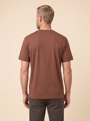 Caden Oversized T Shirt | Relaxed Fit, Brushed Cotton, Chestnut