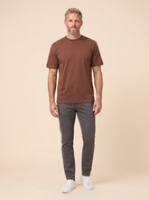 Caden Oversized T Shirt | Relaxed Fit, Brushed Cotton, Chestnut