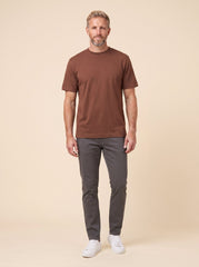 Caden Oversized T Shirt | Relaxed Fit, Brushed Cotton, Chestnut