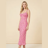Cami | Floral Dress Bohemian Midi, Slim Fit Summer Dress for Women