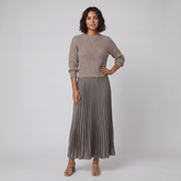 Clara | Chic Pullover and Pleated Skirt Set