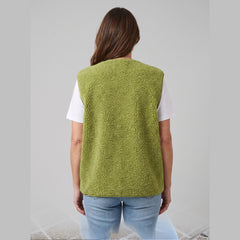 Cleo Fleece Vest Women | High-Pile Sherpa, Oversized Fit