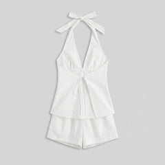 Cora | Backless Halter Set Cotton, Regular Fit