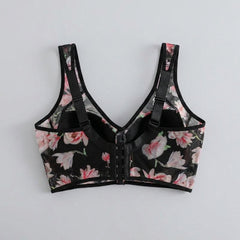 Cora Floral Bra | Wide Straps, Wire-Free Comfort, Plus Size
