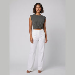 Cora | Knotted T-Shirt Cotton Blend, Regular Fit